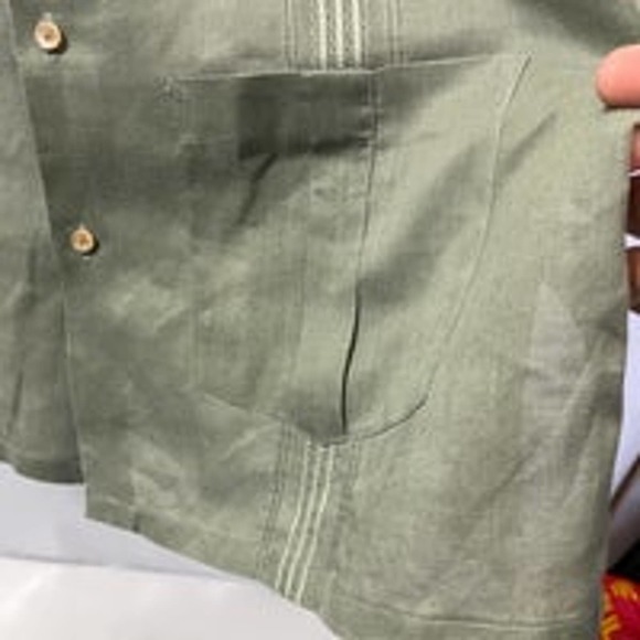 Oscar de La Renta Vintage Men's Shirt Short Sleeve Button Down XL - Panama- - Picture 7 of 11